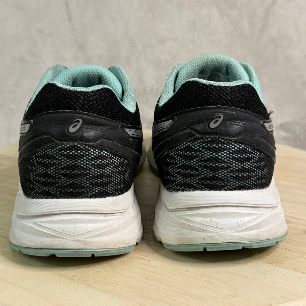 Asics Gel-Contend 3 Womens Running Shoes Black Aqua‎ Silver T5F9N Size 8.5